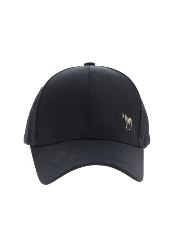 Cappello Da Baseball Nero Con Ricamo Zebra